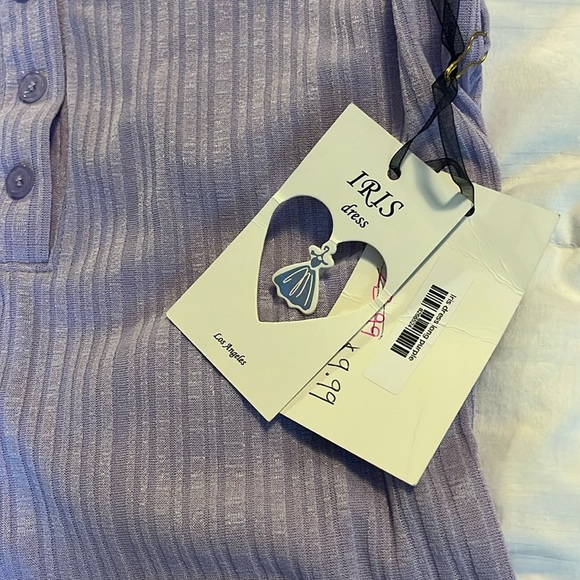 IrisBasic Sleek henley style tank lavender maxi NWT - Picture 3 of 4